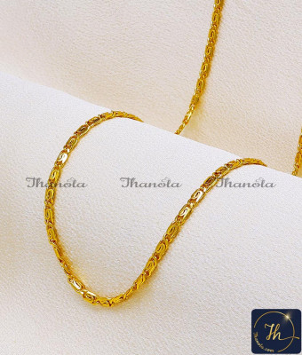 CHA1371-XLG - 36 Inch New Daily Wear Light Weight 1 Gram Gold Chain Design