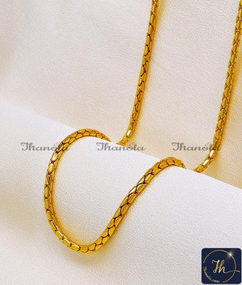 CHA1377 - Gold Plated Thick Traditional Chain Designs for Marriage