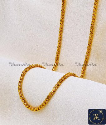 CHA1393-XLG - 36 Inch Best Quality Gold Plated Thick Sundari Chain Design