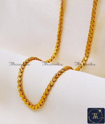 CHA1394-LG - 30 Inch New Style Boys Chain Design Gold Plated Jewellery