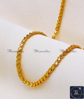 CHA1401 - Heart Model Marriage Gold Chain Designs for Ladies