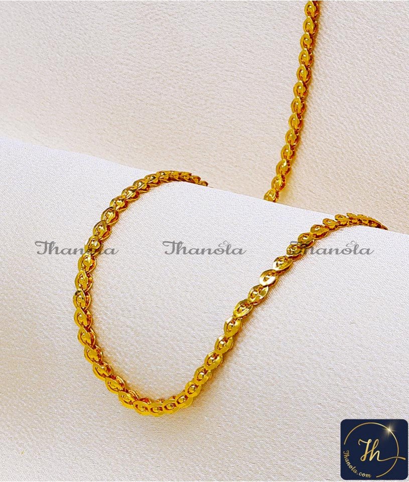 yellow gold long chain model