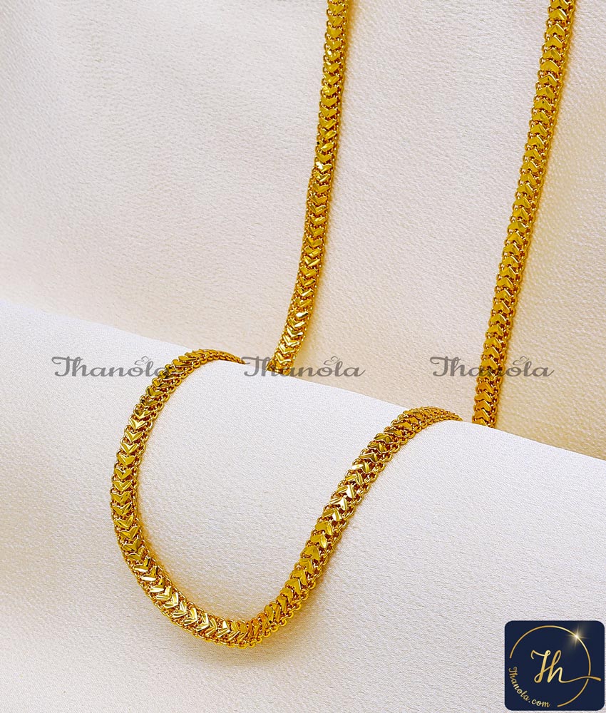 30 Inch Original Gold Plated Jewelry Long Wide Chain Design 8mm wide gold chain