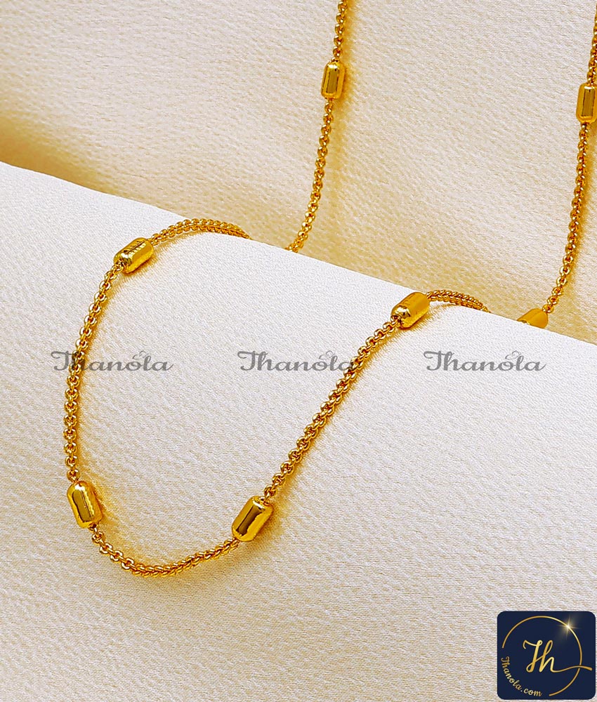1 Gram Gold Plated Light Weight Daily Wear Chain Designs Latest Daily Wear Gold Chain Designs