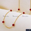 CHA1427 - Latest Red Beads Daily Wear Gold Chain Designs for Women