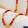 CHA1429 - Latest Micro Gold Plated Long Coral Beads Chain Design