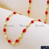 CHA1430 - Micro Gold Plated Muthu Pavalam Chain Design for Women