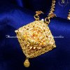 DCH1087 - 1 Gram Gold Lakshmi Pendant with Long Chain for Women