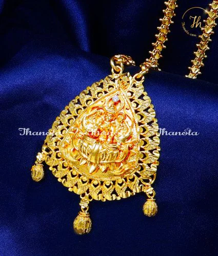 gold lakshmi pendant designs