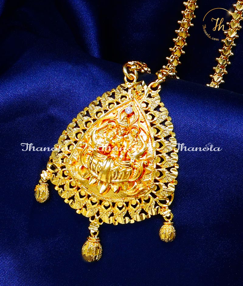 gold lakshmi pendant designs