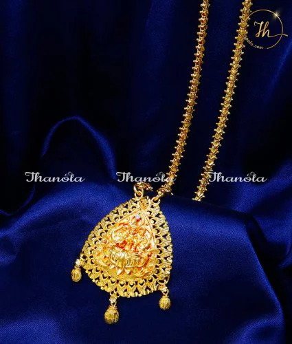 gold lakshmi pendant designs