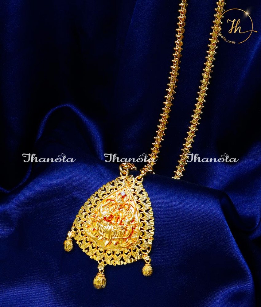Latest Model Daily Use Lakshmi Pendant Gold Chain gold lakshmi pendant designs
