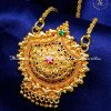 DCH1201 - Bridal Wear Ruby Emerald Gold Dollar Chain Design
