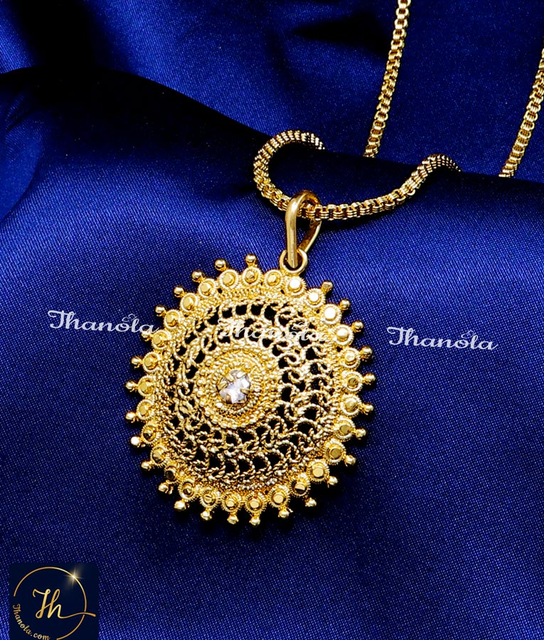 Daily Wear 1 Gram Gold Dollar Designs for Female dollar chain for women