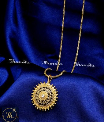 DCH1240 - Daily Wear 1 Gram Gold Dollar Designs for Female