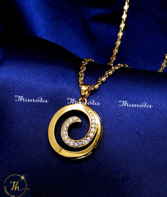 DCH1262 - Gorgeous White Stone Simple Dollar Chain Designs