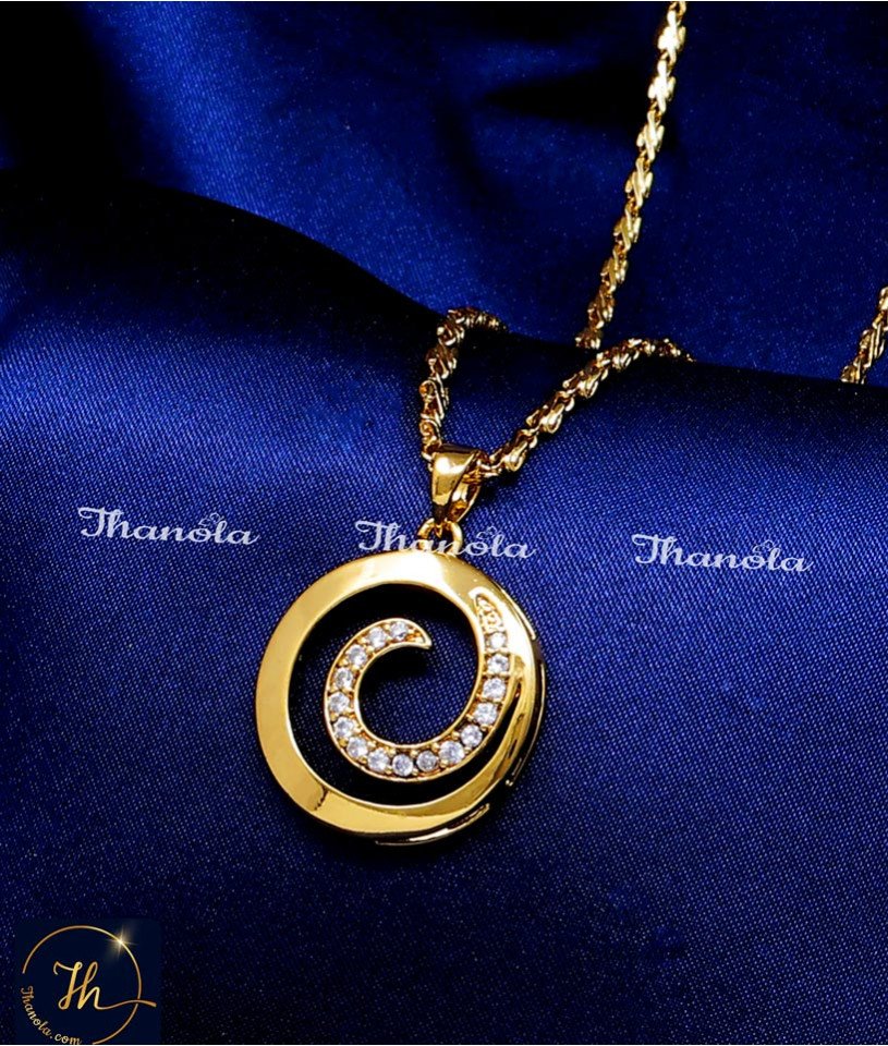 white stone locket pendant 