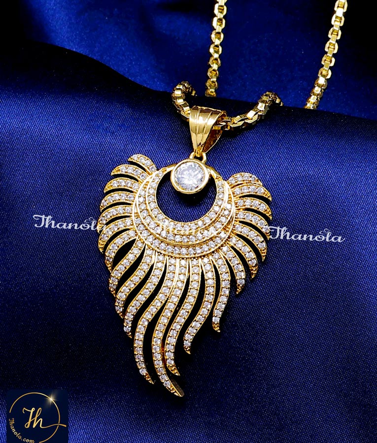 peacock feather chain