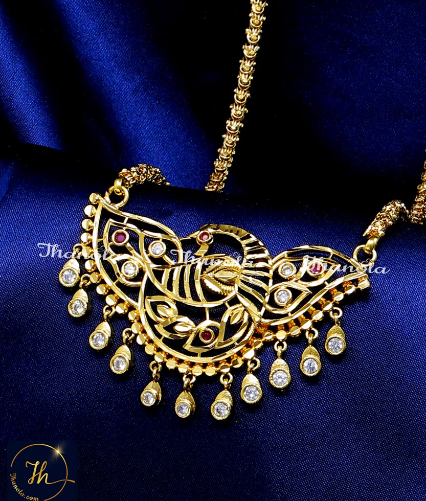 Gold peacock pendant designs
