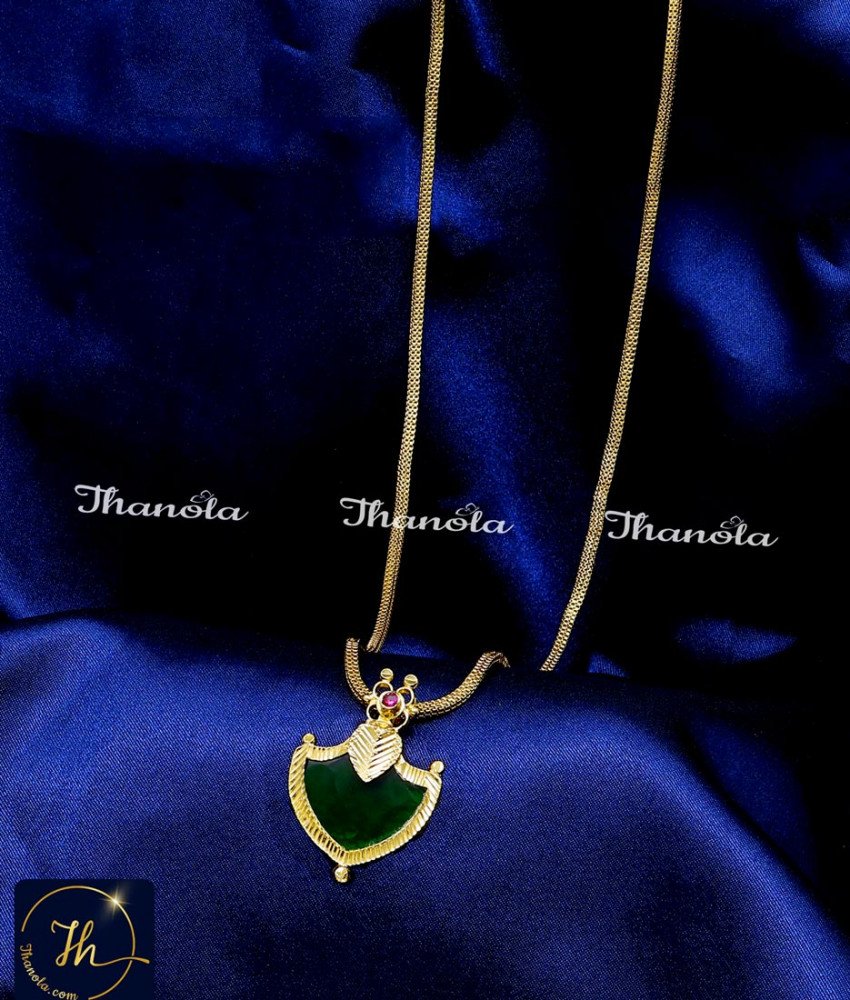 single palakka pendant gold