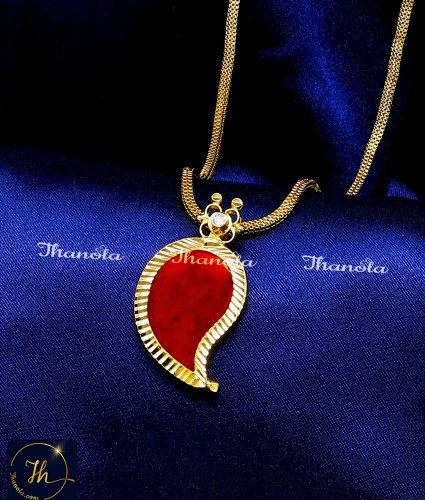 DCH1291 - Kerala Single Palakka Manga Locket with Long Chain