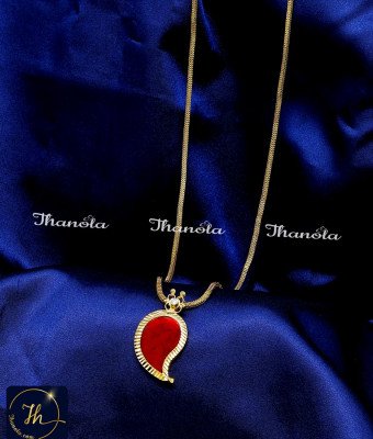 DCH1291 - Kerala Single Palakka Manga Locket with Long Chain DCH1291 - Kerala Single Palakka Manga Locket with Long Chain