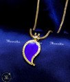 Gold Design Single Big Palakka Mango Pendant Chain gold palakka locket designs