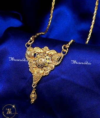 DCH1317 - Traditional Wear Simple Long Chain with Dollar for Saree