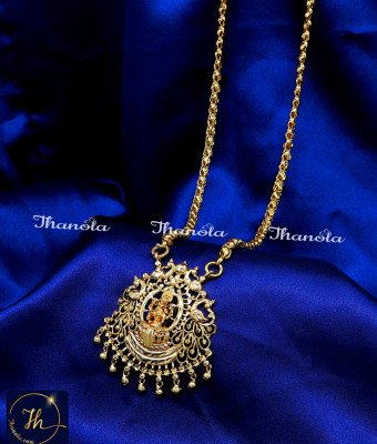 DCH1321 - Gold Plated Jewellery Lakshmi Pendant Chain Design
