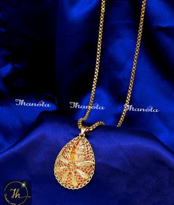 DCH1323 - Beautiful Dubai Gold Pendant Designs with Long Chain