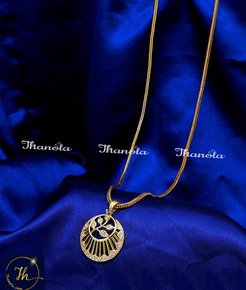 gold stone pendant designs latest