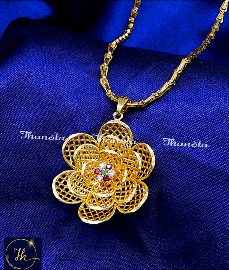 white stone dollar chain
