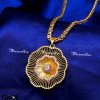 DCH1331 - Gold Chain Design with White Stone Flower Locket Design