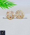 Impon Daily Wear White Stone Kammal Design Earrings simple white stone earrings gold