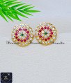 round shape earrings gold