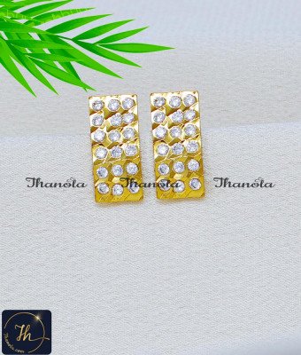 ERA2426 - Gold Design White Stone Daily Wear Impon Stud Earrings