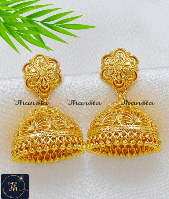 ERA2481 - South Indian Wedding 2 Gram Gold Jhumka Designs