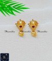Latest 2 Gram Gold Forming Lotus Design Small Earrings gold stone earrings