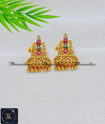 ERA2545 - Best Quality Gold Plated Daily Use Ad Stone Stud Earrings