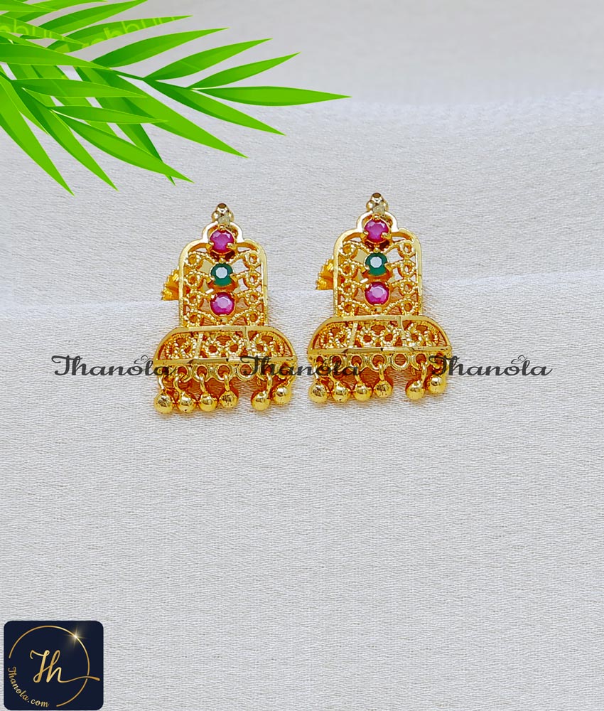 Best Quality Gold Plated Daily Use Ad Stone Stud Earrings stone stud earrings