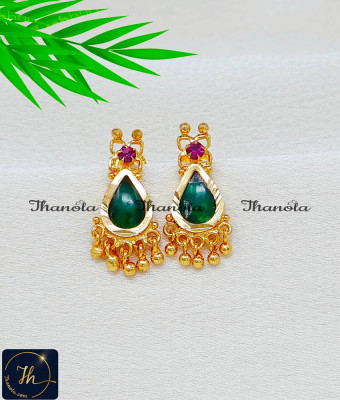 ERA2549 - Traditional Kerala Style Palakka Kammal Earrings Online