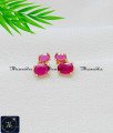 Premium Gold Finish Regular Use Small Ruby Earrings Studs small gold earrings designs for daily use