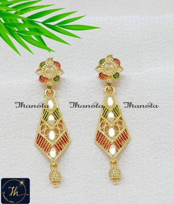 ERA2559 - 2 Gram Gold Forming Long Dangle Earrings for Girls