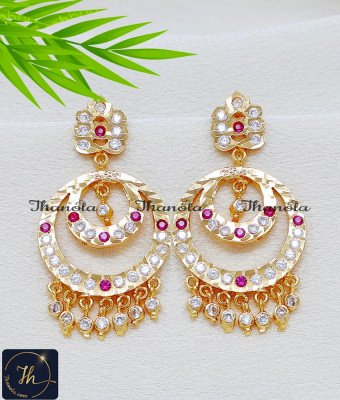 ERA2587 - Stunning Gold Hanging Earrings Traditional Impon Jewelry