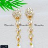 ERA2590 - Impon White Stone Long Earrings Titanic Kammal Design