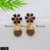ERA2609 - Unique Stunning Gold Black Stone Daily Wear Earrings