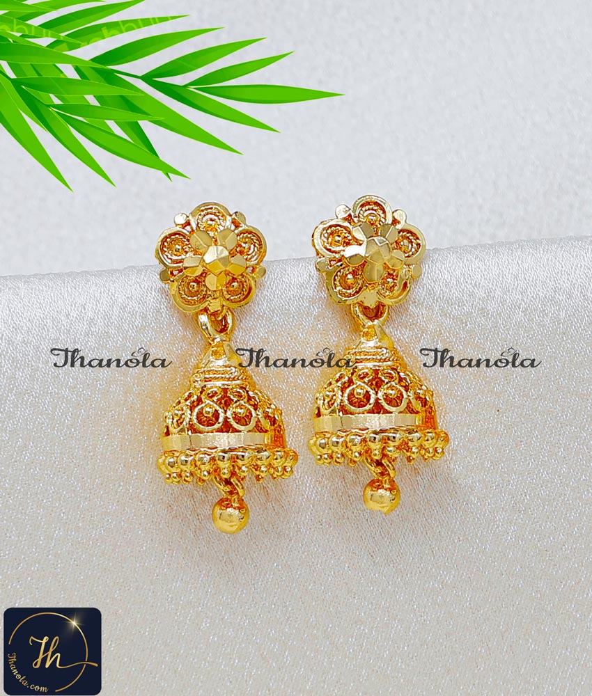 New Model Daily Use Lightweight Gold Plated Jhumkas Indian jhumka earrings