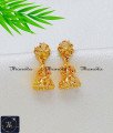 Stunning Gold Small Gold Plated Jhumka Earrings simple jhumka earrings