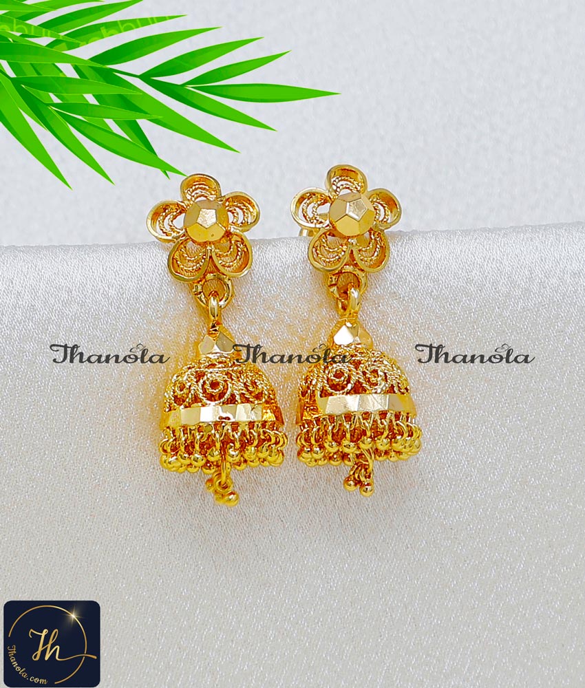 Best Quality Jimiki Gold Plated Earrings with Guarantee simple jhumka earrings