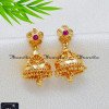 ERA2624 - 1 Gram Gold Ruby Stone Daily Wear Jhumka Earrings